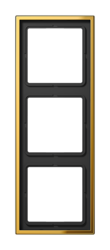 Рамка 3 поста JUNG LS METAL, золотой