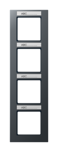 Рамка 4 поста JUNG A CREATION, антрацит