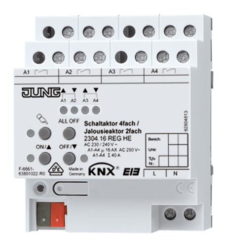 JUNG Актуатор коммутирующий/жалюзи (4/2 канала)