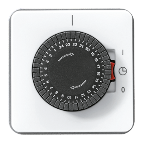 JUNG CD 500/CD plus Белый Таймер поворотный суточный с электроприводом (шаг программы 30 мин)