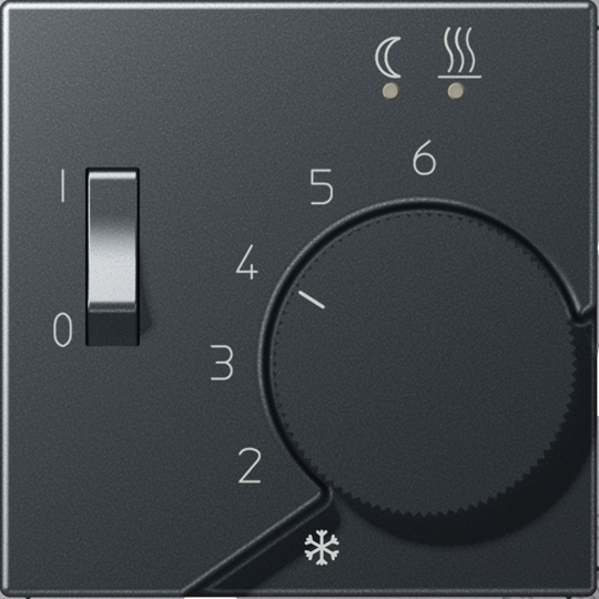 JUNG Матовый Антрацит Крышка для регулятора подогрева пола