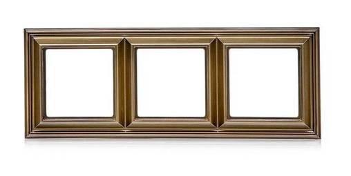 Рамка 3 поста JUNG ECOPROFI DECO, античная латунь
