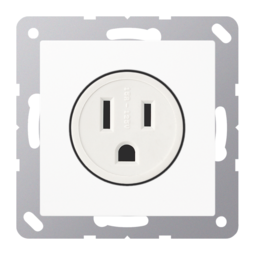 Розетка JUNG US-NEMA, скрытый монтаж, белый