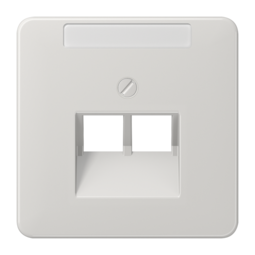 JUNG CD 500/CD plus Светло-серая Накладка 2-ой наклонной ТЛФ/комп розетки с полем для надписи